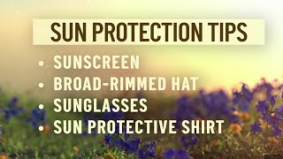Doctors reminder to apply sunblock with UV rays still being high the spring to cause damage