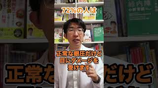 眼圧が高い緑内障は２８％