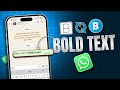 How To Bold Text In WhatsApp on iPhone | Bold WhatsApp Text on iPhone