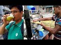 Sugarcane juice Vendor With Itinerant Traditional Machine Sugarcane juice Extractor BD food 2019