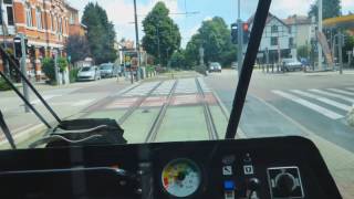 Brussels old tram on route 39 to Ban Eik