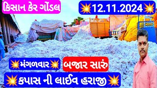 આજના કપાસ ના ભાવ | કપાસ ના બજાર ભાવ | cotton crop price | aaj na kapas na bhav Gondal 12/11/2024