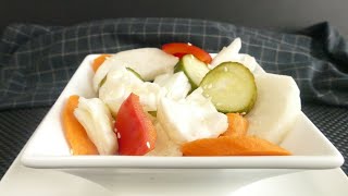 Japanese-style pickled vegetables! Quick and very tasty vegetable snack!