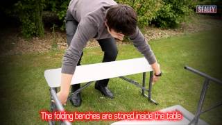 Sealey GL87 Portable Folding Table \u0026 Bench Set.wmv