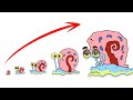 Gary the Snail is so Cute Growing Up Evolution from SpongeBob Characters 👍 @EasyLittleDrawings