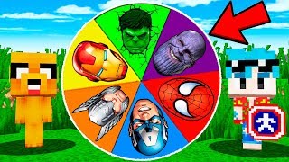 ¡LA RULETA DE LOS VENGADORES! 🎯😱 PRUEBA TU SUERTE EN MINECRAFT AVENGERS