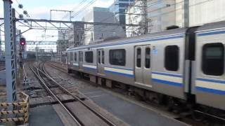 総武快速線　E217系　横須賀線直通快速(逗子)横須賀行き　千葉駅発車