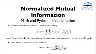 Understand & Implement Normalized Mutual Information (NMI) in Python (normalized_mutual_info_score)
