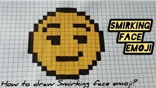 Smirking Face Emoji Pixel Art 😏