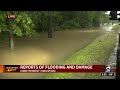 Reports of damage and flooding in northwest Houston