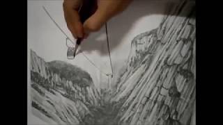 pencil sketch - 한시간 연필풍경(중국화산)그리기 - 김형경