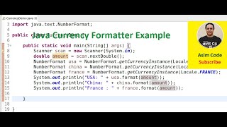 Java Currency Formatter Example