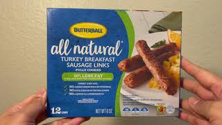 Butterball All Natural Turkey Breakfast Sausage Link Fully Cooked