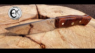 Ek full tang knife, zebrano scales / Flacherlmesser / handmade in Austria / DIY