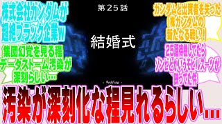 【機動戦士ガンダム　水星の魔女】水星の魔女ロスにデータストーム汚染が深刻化して幻の25話を見たに対するネットのネット民達の反応集！！