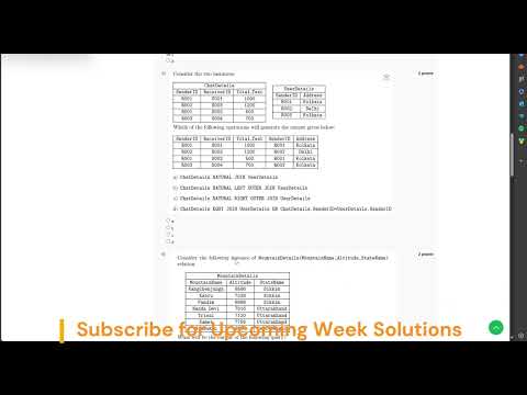 NPTEL Database Management System Week 2 Paper Solution July 2024 | IIT Kharagpur