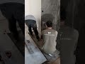 instalación de enchape en porcelanato grande formado en el piso del baño 4ta parte.