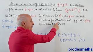 Terminale -   Résoudre une équation différentielle de la forme y'=ay+b