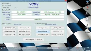 VCDS - How to check Can Gateway Instalation List  - VW/Audi/Seat/Skoda