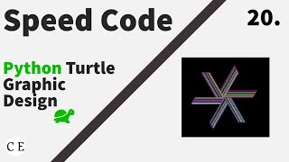 20. Python Turtle Graphic Design - Speed Code || Multiple Pen Colour 2D Fan Design