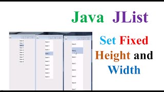 Java JList - Set Fixed Cell Width and Height