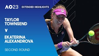 Taylor Townsend v Ekaterina Alexandrova Extended Highlights | Australian Open 2023 Second Round