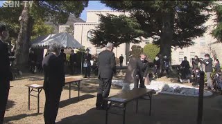 神戸大学で震災慰霊献花式　学生39人と職員2人が犠牲