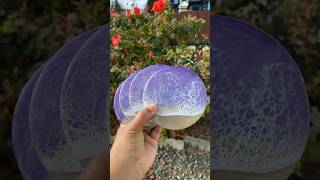 Purple Ceramic Round Coaster Set