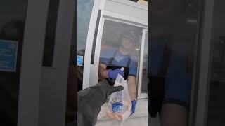 Drive through on a motorcycle at White Castle | Harley Davidson #shorts