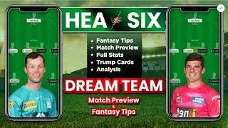 HEA vs SIX Dream11 Team Prediction, SIX vs HEA Dream11: Fantasy Tips, Stats and Analysis
