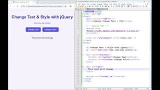 jQuery 21: Change Text & Style with jQuery