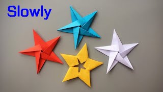 ABC TV | How To Make Paper Star Christmas Ornament (Slowly) - Origami Craft Tutorial