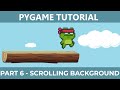 PyGame Endless Vertical Platformer Beginner Tutorial in Python - PART 6 | Scrolling Background