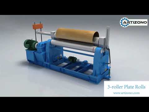 3 Roller Plate Rolling Machine Working Principle Animation - YouTube