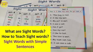 What are sight words and how to teach sight words || 120 Sight Words with CVC sentences
