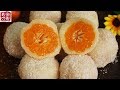 Orange glutinous rice ball。糯糯叽叽，一口爆汁的砂糖橘大福，真的超级好吃，做法非常简单！