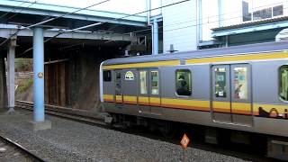 南武線E233系8000番台各停川崎ゆき分倍河原駅到着