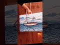 a painted ship on a painted ocean ⛵ painting tutorial acrylicpainting shortviral shippainting