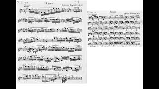 Paganini 6 Sonatas for Violin & Guitar Op.2 No.1 A major 帕格尼尼 6首 小奏鳴曲 小提琴 吉他  Score Sheet 譜 【Kero】