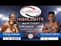 Dimas Deleon VS Ricardo Mena (Highlights) Border Wars 2019 from Cavazos Promotions (7/12/19)