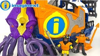 FISCHER PRICE IMAGINEXT DEEP SEA MISSION COMMAND BOAT \u0026 GIANT SQUID