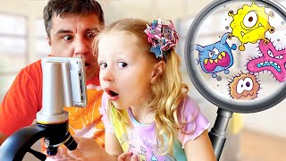 Nastya and dad story of washing hands and the benefits of healthy food | Kids Video Series