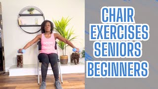 Chair Exercises for Seniors and Beginners with Lightweights| Bernice Taylor