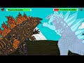 [DC2] Frostbite Godzilla vs Thermo Godzilla | ANIMATION with healthbars