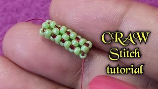 CRAW( Cubic Right Angle Weave ) stitch tutorial/ beading for beginners