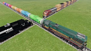 Realistic Train Crashes #63 - Beamng.Drive