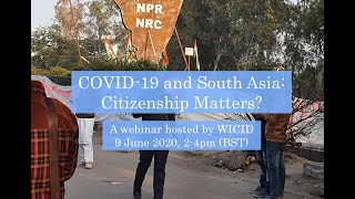 COVID19 and South Asia: Citizenship Matters?