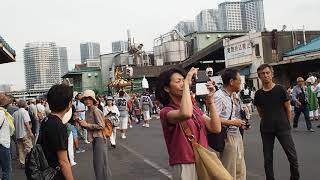 波除神社　つきじ獅子祭　宮神輿渡御　さよなら築地市場場内　2018.6.8