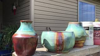 AMACO GLAZES - Beginner Pottery - Ancient Copper and Textured Turquoise