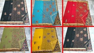 Latest Designer Kota Net Patch Work  Sarees With Price |  Fashion9tv | Price:1550 /-